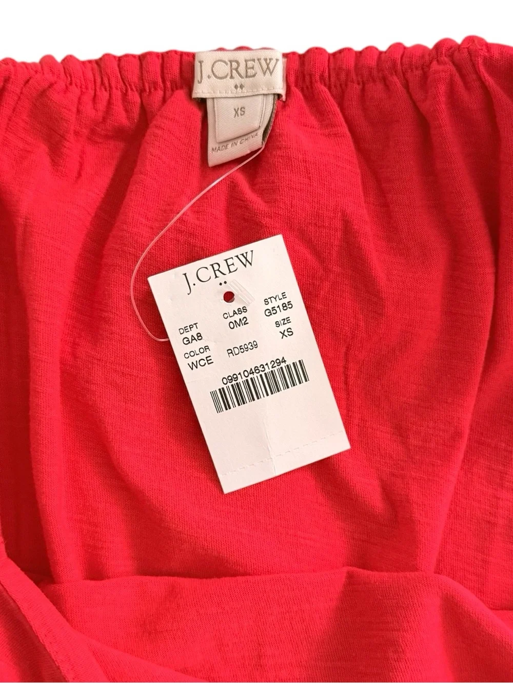 NWT J. CREW XS Red Tiered Fringe Tank Top